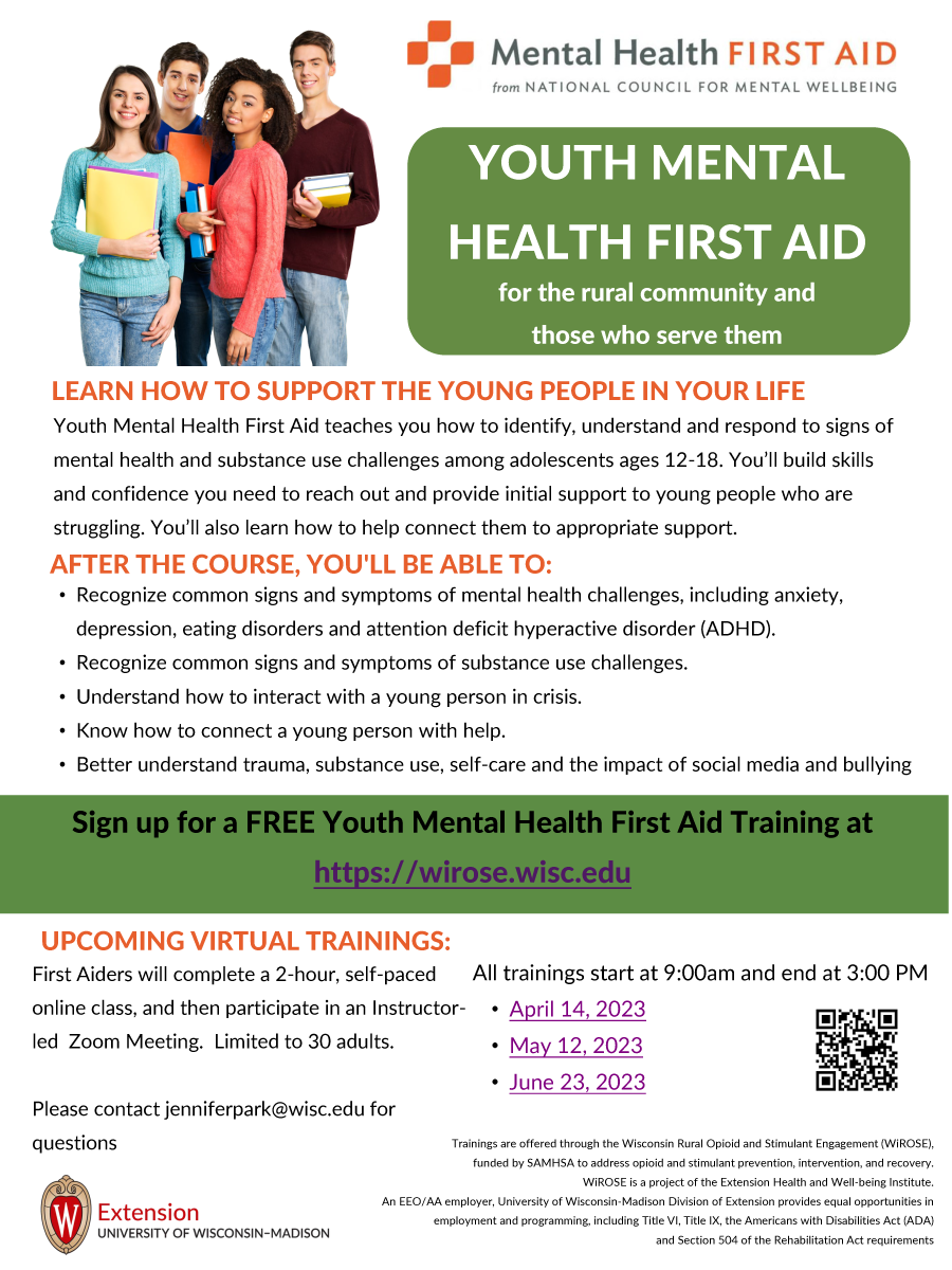Youth Mental Health First Aid Training – Extension Lafayette County