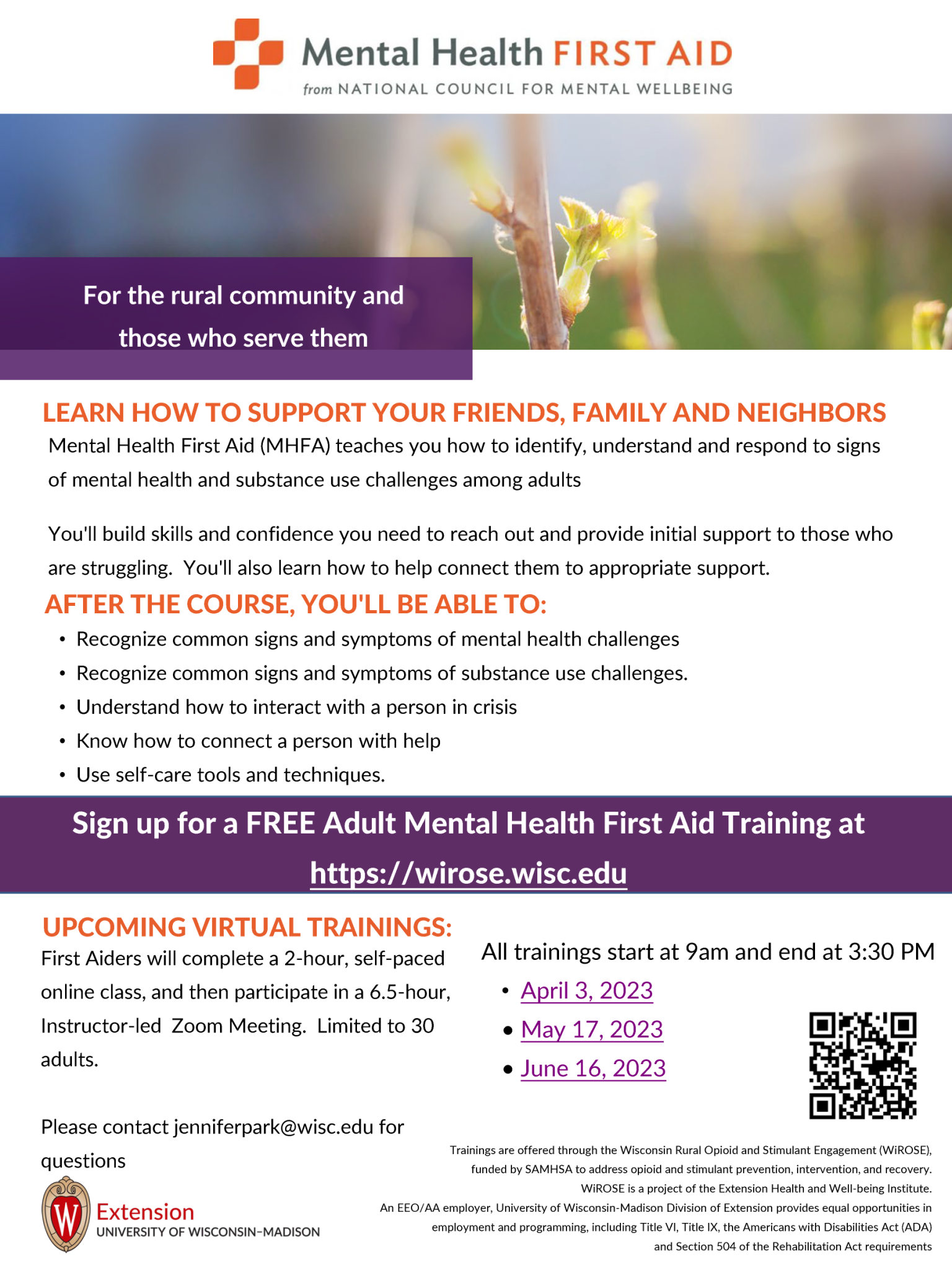 Youth Mental Health First Aid Training – Extension Lafayette County